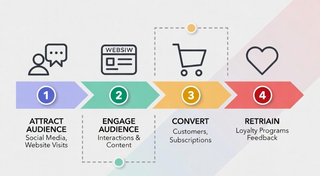 Digital Marketing process explained visually